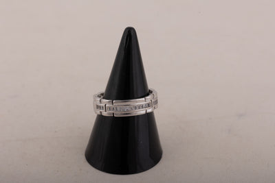 Silver Banded Beauty  Adjustable Ring 92.5 silver