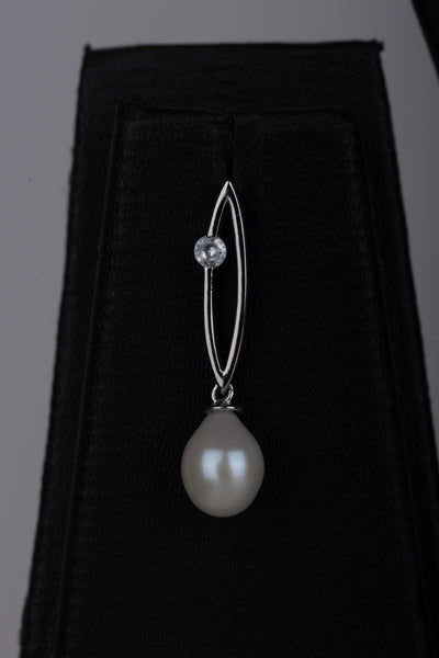 Silver Pearl Earrings With Pendant Set(92.5)