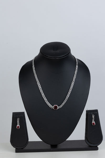 Silver Elegant Necklace Set  92.5 silver- 2