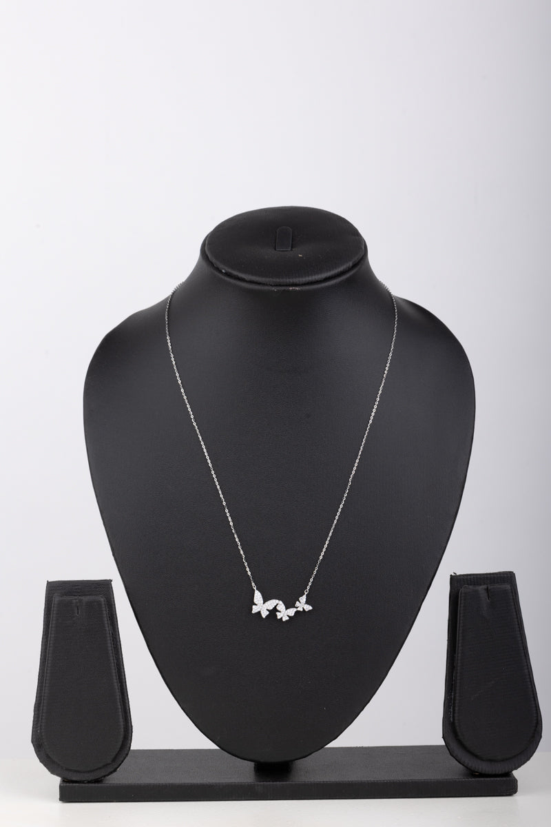 Silver Butterfly Pendant With Chain 92.5 silver