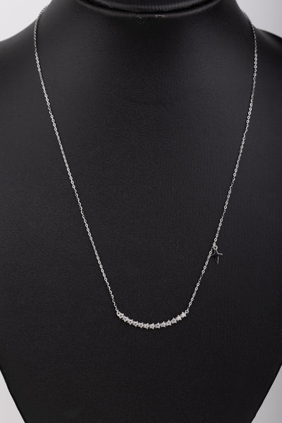 Silver Curved Pendant With Chain 92.5 silver