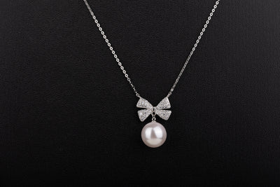 Silver Pearl Pendant with chain(92.5)