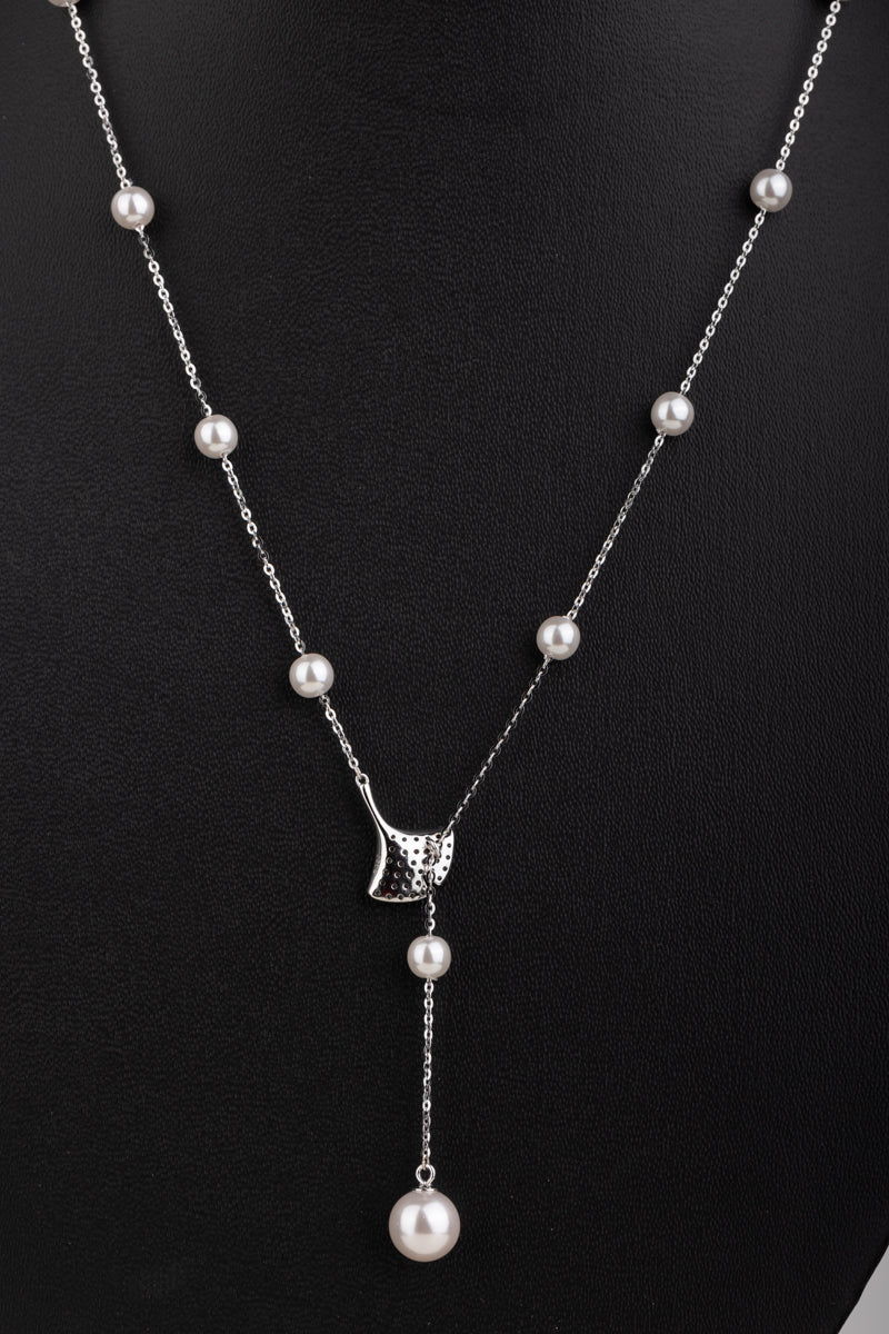 Silver Pearl Necklace(92.5)