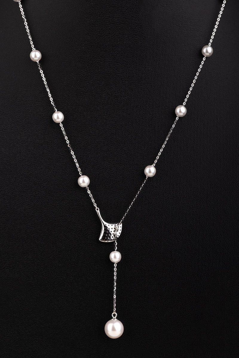 Silver Pearl Necklace(92.5)