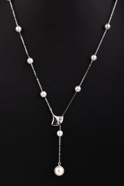 Silver Pearl Necklace(92.5)