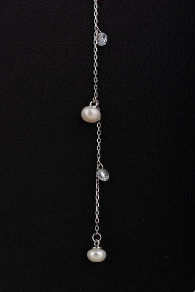 Silver Pearl Necklace(92.5) - 2