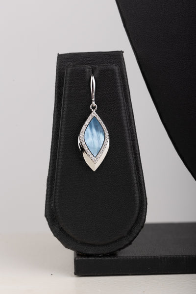 Silver Premium Ocean Earrings With Pendant Set(92.5)