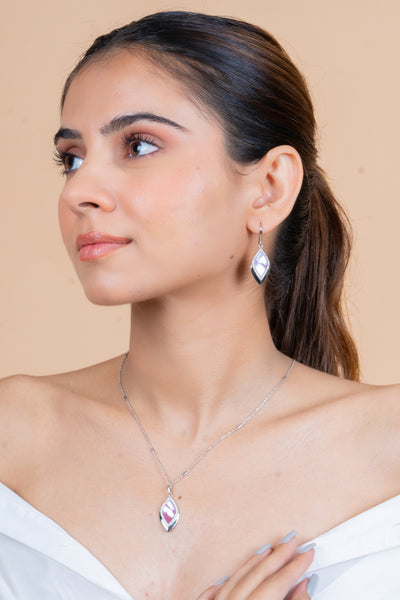 Silver Premium Ocean Earrings With Pendant Set(92.5)