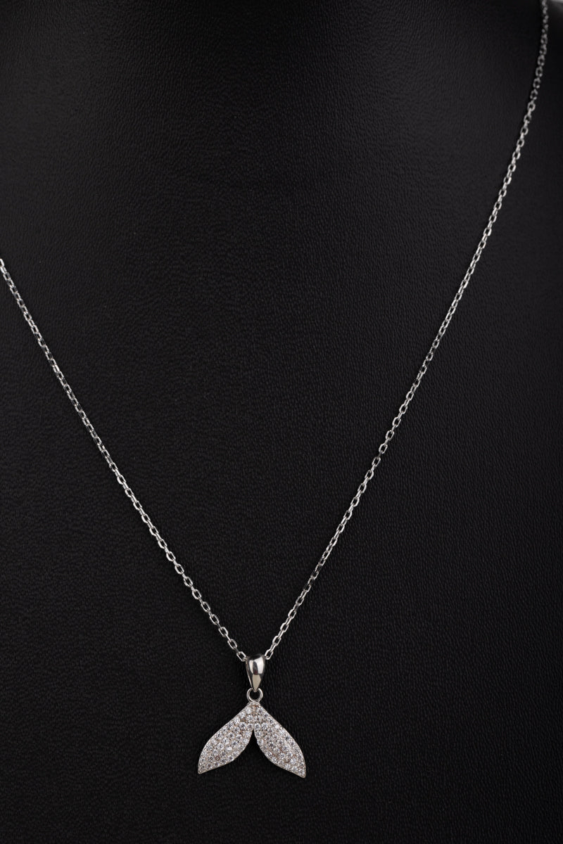 Silver fishtail Chain with Pendant 92.5 silver