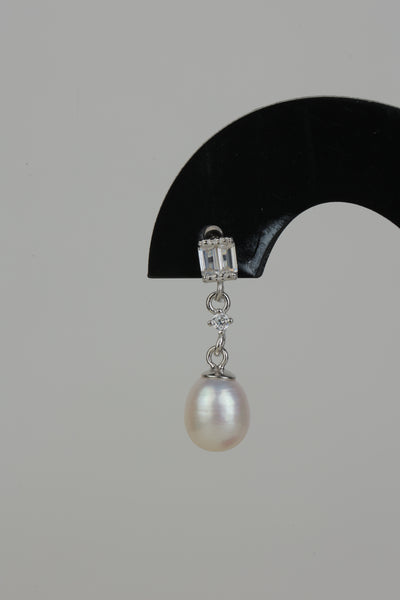 Silver Pearl Earrings(92.5)-5