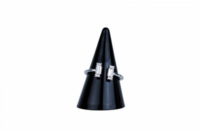 Silver Baguette Adjustable Ring 92.5 silver